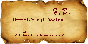 Hortolányi Dorina névjegykártya