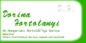 dorina hortolanyi business card